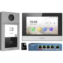 Hikvision Ds-kis604-s(b) Ip Intercom Kit With Switch And Microsd Card