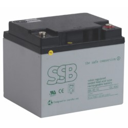 Ssb Agm Lead Acid Battery 12v 45ah, Lifetime 10-12 Years, M6 Connector