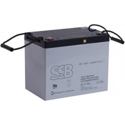 Ssb Agm Lead Acid Battery 12v 75ah, Lifetime 10-12 Years, M6 Connector