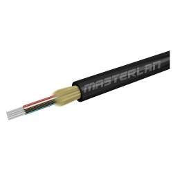 Masterlan Dropx Universal Fiber Optic Drop Cable - 12f 9/125, Sm, Lszh, Black, G657a2, 500m 