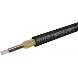 Masterlan Dropx Universal Fiber Optic Drop Cable - 12f 9/125, Sm, Lszh, Black, G657a2, 1000m 