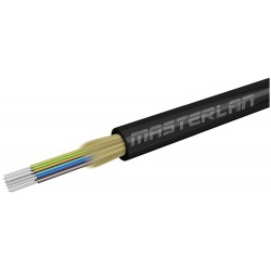 Masterlan Dropx Universal Fiber Optic Drop Cable - 24f 9/125, Sm, Lszh, Black, G657a2, 500m 