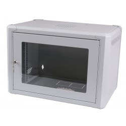 Masterlan One-piece Rack Data Cabinet 19" 4u/400mm, Disassembled - Flat Pack, Glass Door