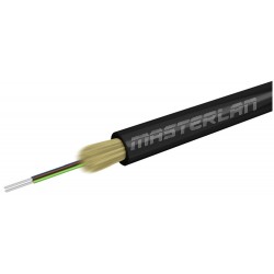 Masterlan Dropx Universal Fiber Optic Drop Cable - 4f 9/125, Sm, Lszh, Black, G657a2, 500m 