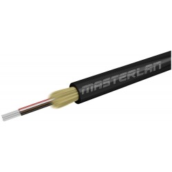 Masterlan Dropx Universal Fiber Optic Drop Cable - 8f 9/125, Sm, Lszh, Black, G657a2, 500m 